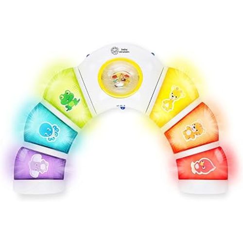 Baby Einstein Glow & Discover Light Bar Musical Toy, Activity Station, Sitting Up and Tummy Time Toy, Color and Animal Learning Toy, Infant Ages 3 months+