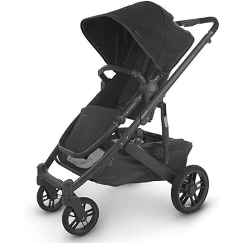 UPPAbaby Cruz V2 Stroller/Full-Featured Stroller with Travel System Capabilities/Toddler Seat, Bumper Bar, Bug Shield, Rain Shield Included/Jake (Charcoal/Carbon Frame/Black Leather)