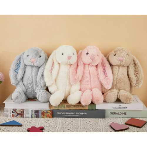 Personalized Embroidered Bunny Rabbit, Personalised Bunny Rabbit Toy,Custom Monogrammed Bunny Rabbit,Bunny Soft Plush Toy,Kids Birthday Gift