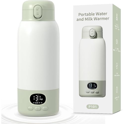 SORUTO Portable Bottle Warmer for Travel - Fast Heating Milk Warmer for Breastmilk or Water, 17oz Large Capacity, Precise Temperature Control, Water Warmer for Car, Travel, Outdoor