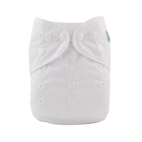 (Multi-packs) 20PCS One Size Solid Diapers with 20 inserts