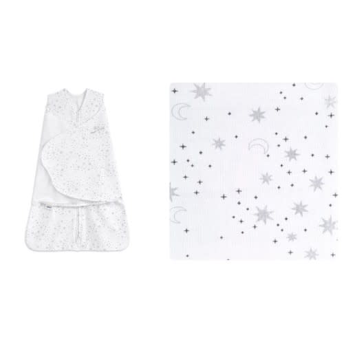 Cotton Swaddle Midnight Moons Gray - Newborn| HALO