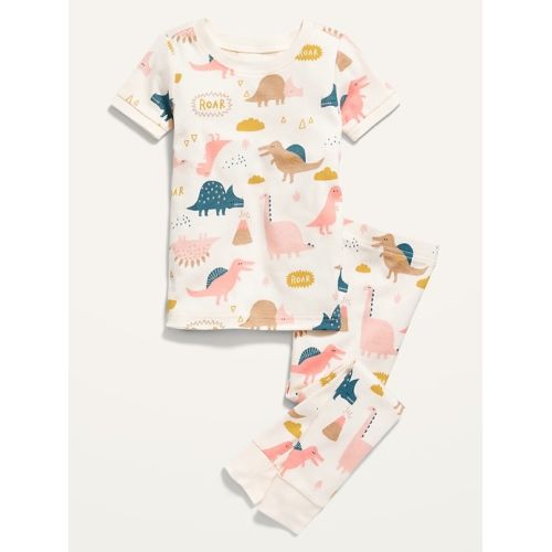 Unisex Dino-Print Pajama Set for Toddler & Baby