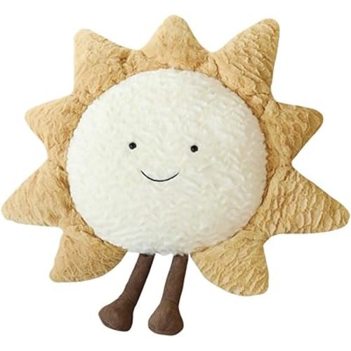 Comfortable Sun Throw Pillow Stars Moon Sofa Cushion Lovely Exquisite Cushion (23.6in, Sun)