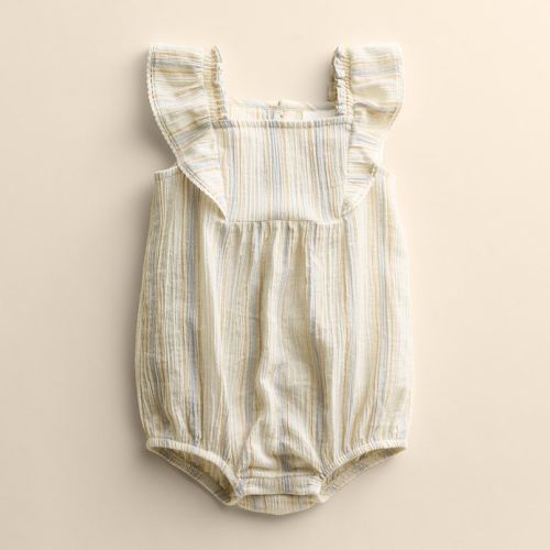 Baby Girl Little Co. By Lauren Conrad Woven Flutter Sleeve Bubble Sunsuit