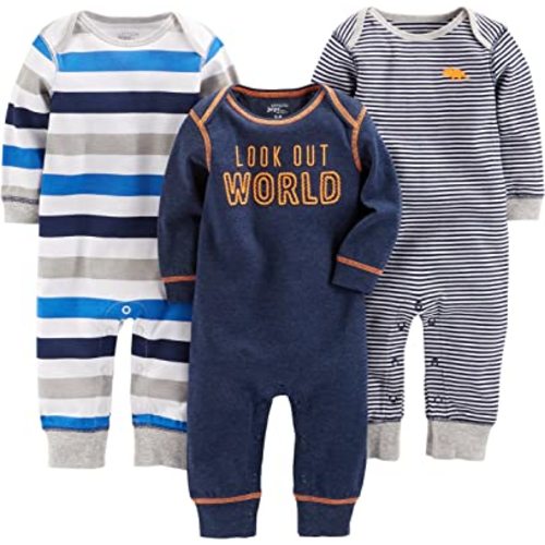 Simple Joys by Carter's baby-boys 3-pack Jumpsuits