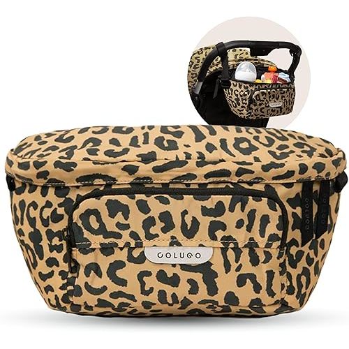 Colugo On-The-Go Stroller Organizer Insert with Zipper, Caddy with Cup Holder, Stroller Accessories for Parents specially designed to fit to your stroller with Non Slip Straps (Wild Child)
