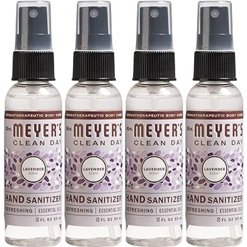 MRS. MEYER'S CLEAN DAY Antibacterial Hand Sanitizer Spray, Lavender, 2 oz - Pack of 4