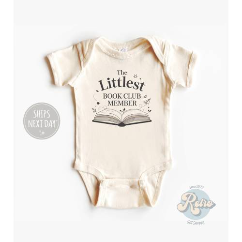Littlest Book Club Member Onesie® I Love Reading Onesie® Bodysuit National Reading Month Onesie® Book Lover Bodysuit Reader Gift Book Lover