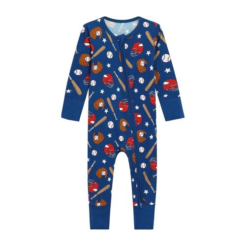 Baby Zippered Rompers Newborn Pajamas Sleepers Long Sleeve Jumpsuits Infant Zipper Romper-Viscose from Bamboo