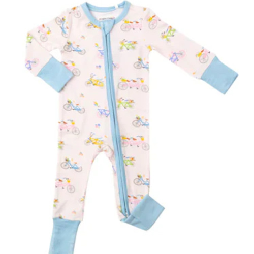 Bikes Pink 2 Way Zipper Romper – Poppins on Mackinac