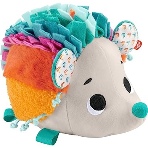 Fisher-Price Peluche hérisson Cuddle 'n Snuggle avec sons pour le développement sensoriel des nouveau-nés à partir de 3 mois