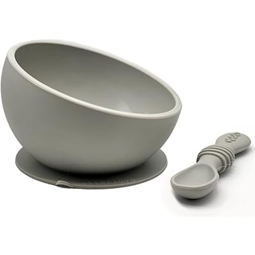 otterlove Silicone Baby Bowl & Spoon Set - Perfect for Baby Led Weaning - 100% Pure Platinum LFGB Silicone with NO Fillers