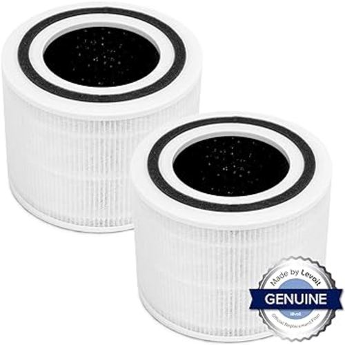 LEVOIT Core 300 Air Purifier Replacement Filter, 3-In-1 Filter, Efficiency Activated Carbon, Core300-RF, 2 Pack, White