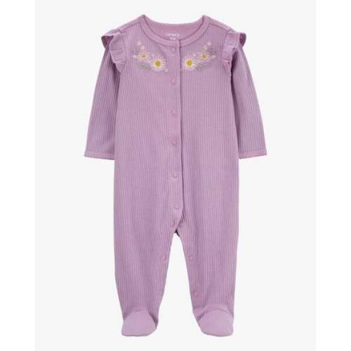Baby Floral Snap-Up Ribbed Sleep & Play Pajamas - Carter's | Carter's