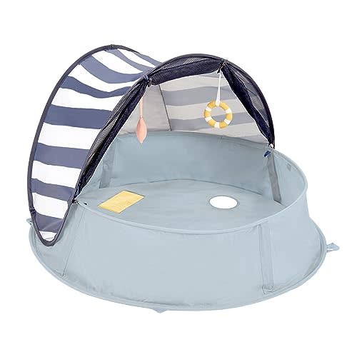 Babymoov Aquani Tent & Pool 3 in 1 Pop Up Tent, Kiddie Pool and Play Area (Summer 2024 Essential), Marine, One Size