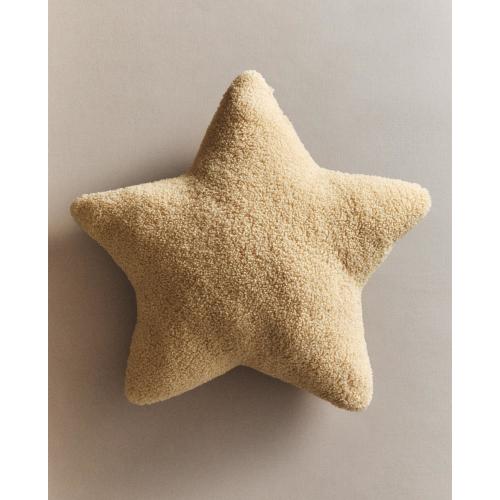 CHILDREN’S LARGE FAUX SHEARLING STAR THROW PILLOW