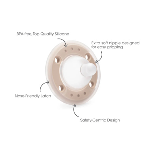 Ninni Pacifier- Oatmeal 2 Pack Pacifier Like Breast – Ninni Co