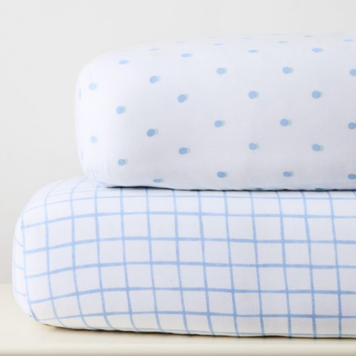 Bundle Painterly Grid & Shadow Dot Crib Sheet