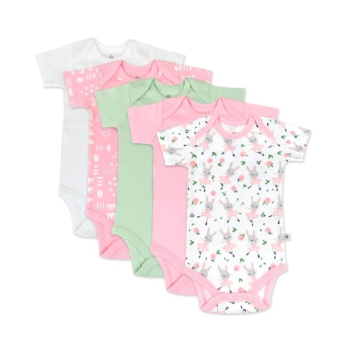 5-Pack Organic Cotton Short Sleeve Bodysuits | Honest Baby Clothing