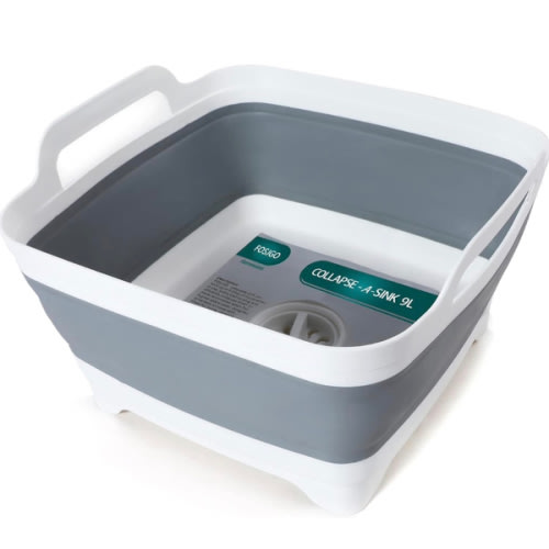 FOSJGO Collapsible Dish Basin with Drain Plug