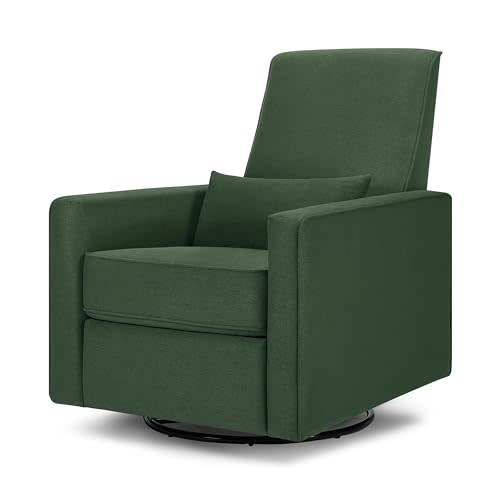 DaVinci Piper 360° Swivel Rocker Recliner Chair - Glider Rocking Chair for Nursery and Living Room - GREENGUARD Gold, FSC & Certi-PUR US Certified - Ultra Comfy Nursery Glider Recliner - Pine Green