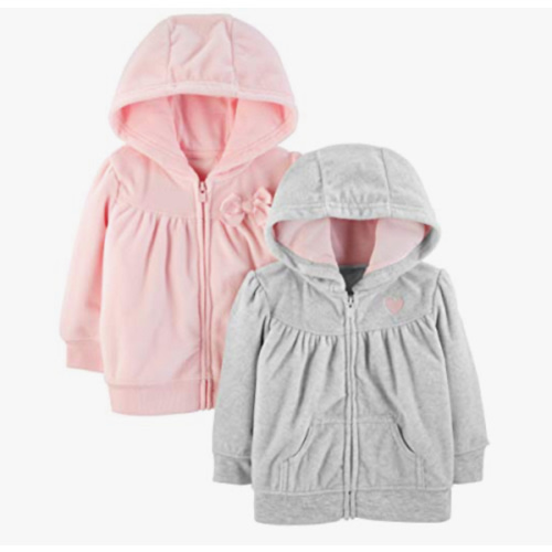 Simple Joys by Carter's Girls' 2-Pack Fleece Full Zip Hoodies
