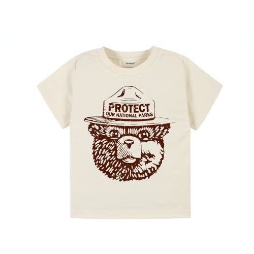 Smokey the bear protect our parks shirt outdoors toddler shirt state park nature baby girl baby boy shirt travel onesie national park kids T shirt (12m, Grey)