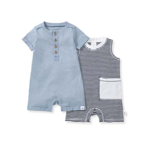 Classic Stripe Baby Boy Romper 2 Pack Set – Burt's Bees Baby