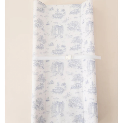 Spring Toile Blue Contour Change Pad | The Gilded Bird – The Gilded Bird US
