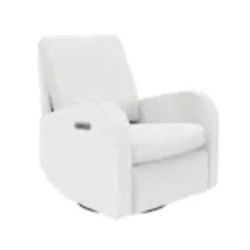 Storkcraft Santa Monica Power Recliner - Ivory Basketweave | The Home Depot Canada