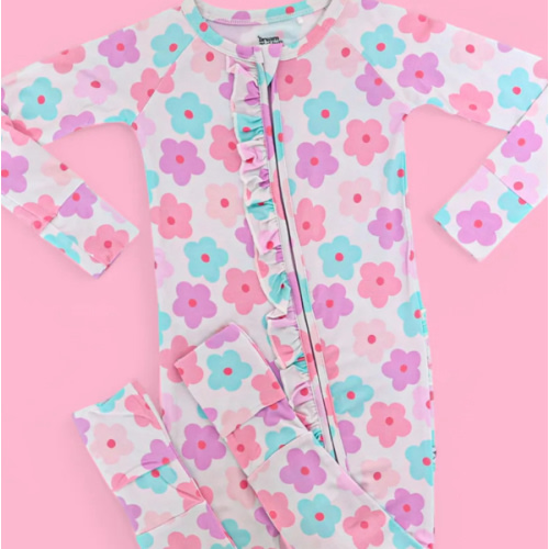 VIOLET FIELDS DREAM RUFFLE ROMPER