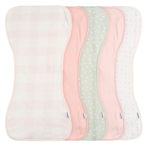 Gerber Baby Neutral Burp Cloths - Pink - One Size Fits Most - 5-Pack