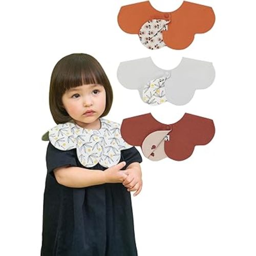 Konny Baby Bib 3/5/7-Pack Set, 360 ​​° Rotate, Soft and Absorbent Drooling for Toddler Boys Girls Baby Essentials