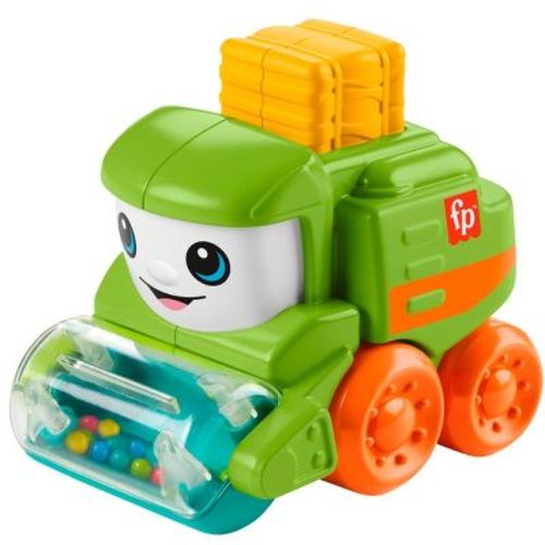 Fisher-Price Baby Toy Rollin’ Tractor Push-Along Vehicle with Fine Motor Activities for Infants Ages 6+ Months