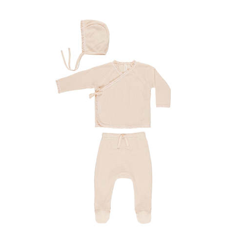 Quincy Mae Take Home Set – Organic Newborn Outfit in Antique | Poppys Collection