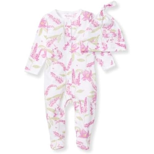 Burt's Bees Baby baby-girls Jumpsuit, 100% Organic Cotton One-piece Outfit Coverall With Hat