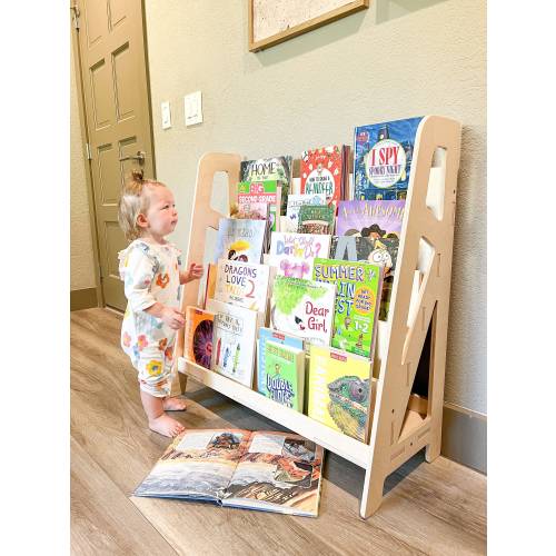 Made In USA! Montessori Shelf Toddler Learning Minimalist Design Wooden Furniture Playroom Decor Toddler Birthday Reading Nook- SIERRA