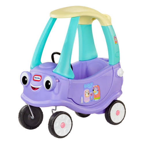 Little Tikes Bluey Grannies Car Coupe with 2 Accessories, Bluey Foot-to-Floor Ride-On, Kids Ages 1-5
