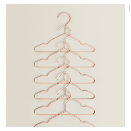 PACK OF RUBBERIZED BABY HANGERS (PACK OF 6) - Pink | ZARA United States