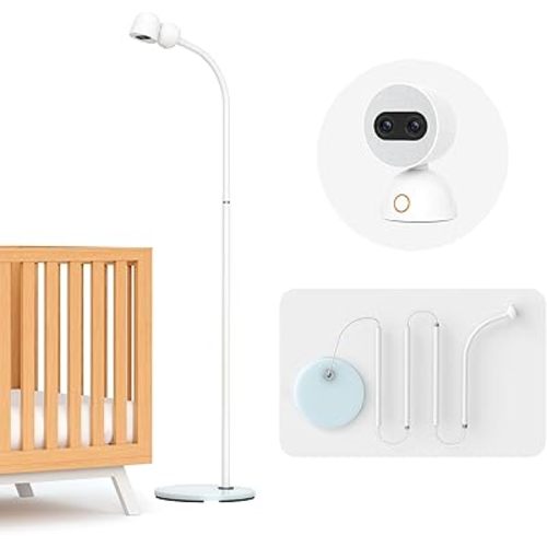 Simsky Baby Monitor Floor Stand Holder, Plug & Play, Internal Cord Routing, Freely Adjust, Easy Assembly, Compatible Camera
