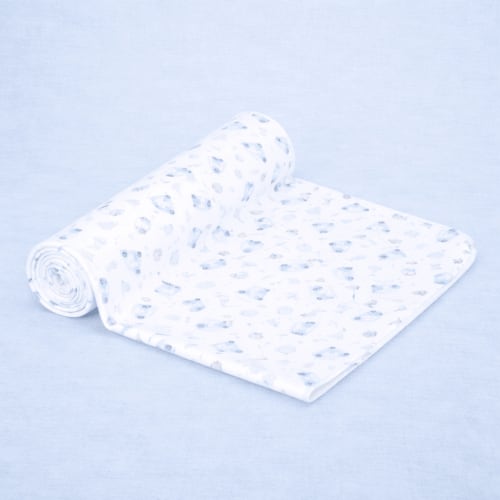 Little Golfer Print Swaddle Blanket - Light Blue