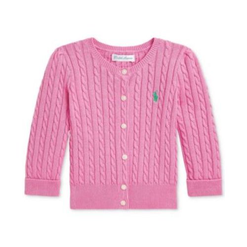 Baby Girls Cotton Cable-Knit Cardigan