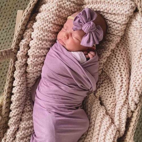 Dusty Purple Bamboo Knit Swaddle