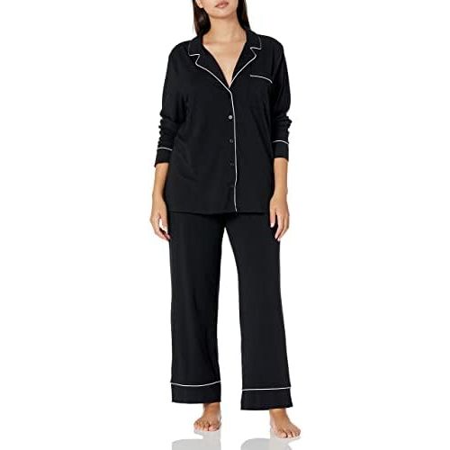 Amazon Essentials Women's Cotton Modal Long-Sleeve Shirt and Full-Length Bottom Pajama Set