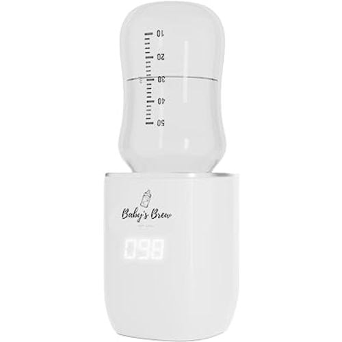 Baby's Brew Portable Bottle Warmer Pro - Milk Warmers for Breastmilk or Formula, Leak-Proof Design, Travel-Friendly, Cordless, Battery-Powered, 8-12 Hour Battery Life, Warmer Only