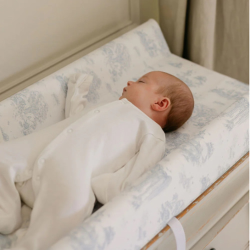 Spring Toile Blue Contour Change Pad | The Gilded Bird – The Gilded Bird US