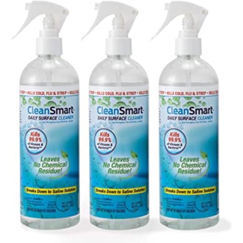 CleanSmart Daily Surface Spray Disinfectant, Kills 99.9% of Viruses, Bacteria, Mold & Fungus, 16 oz Bottle (Pack of 3)