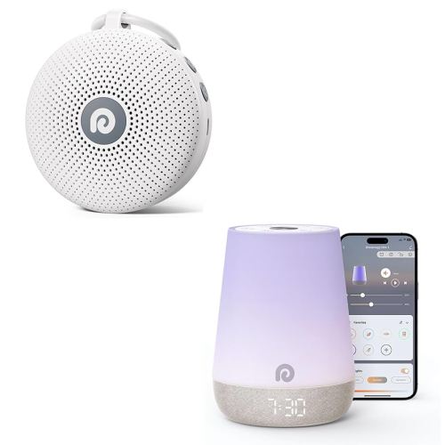 Dreamegg BabySleep Ease Bundle - Sleep Lite D11Max Bundle with Nite 1, Sound Machine Baby for Sleep, Ok to Wake Alarm Clock, Night Light for Kids, Travel & Home Baby White Noise Sound Machine