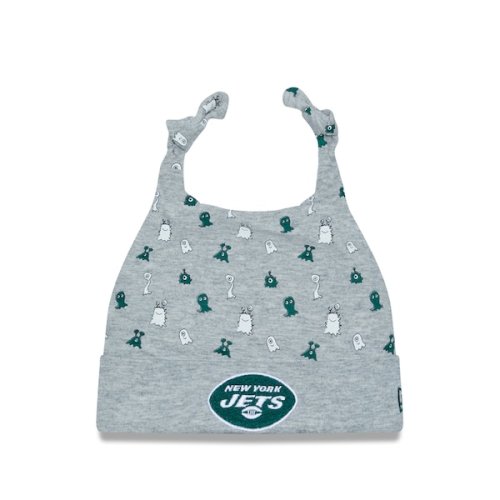 Infant New York Jets New Era Heather Gray Critter Cuffed Knit Hat